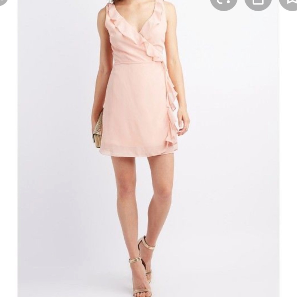Charlotte Russe | Blush Pink Ruffle Wrap Dress